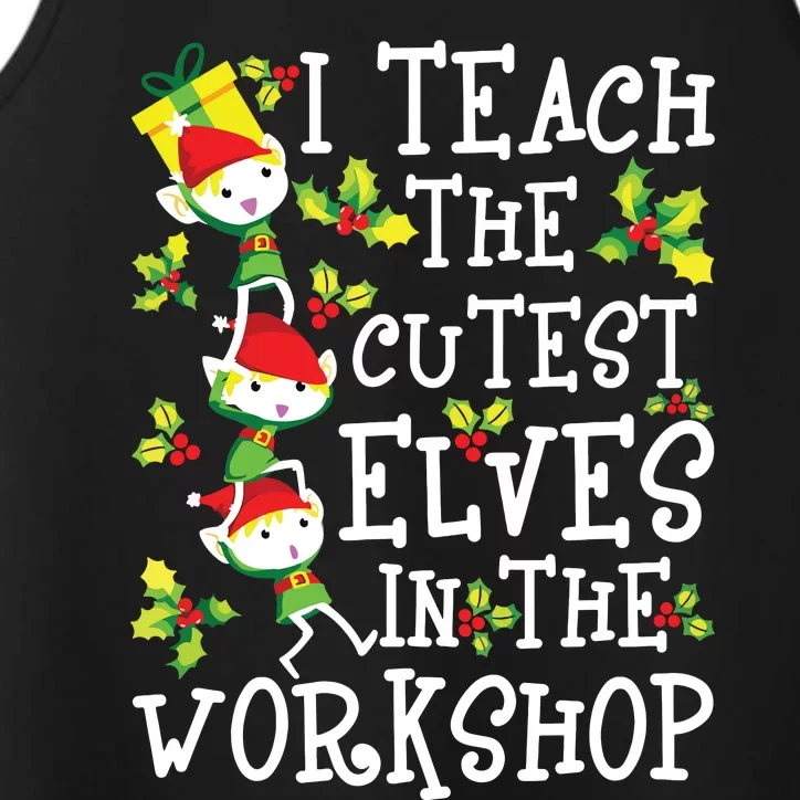 Teacher Christmas Presents I Teach The Cutest Elves Holiday Performance Tank