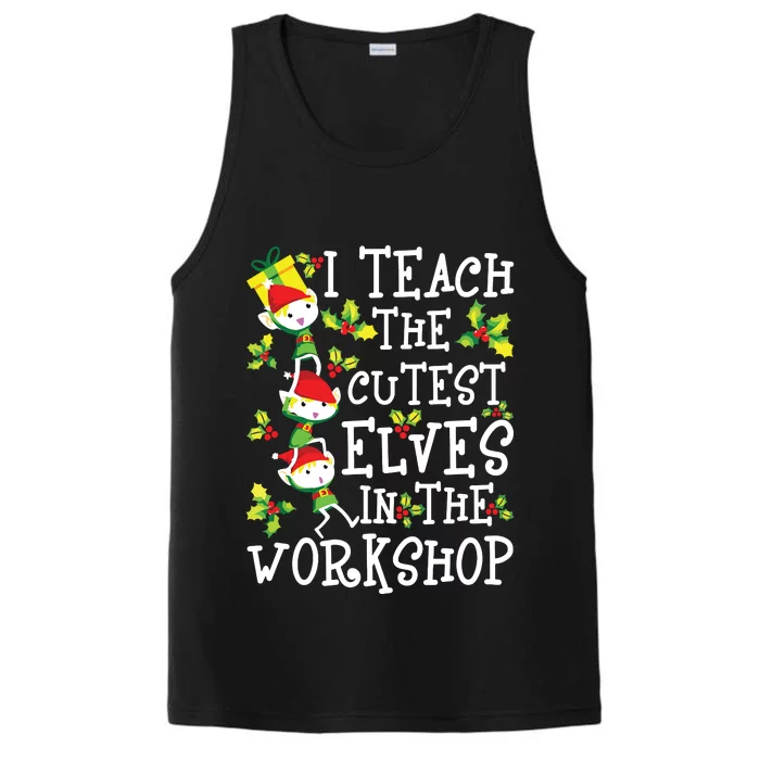 Teacher Christmas Presents I Teach The Cutest Elves Holiday Performance Tank