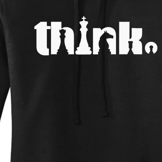 Think Chess Player Chess Game Women's Pullover Hoodie