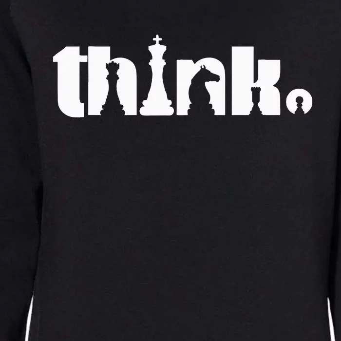 Think Chess Player Chess Game Womens California Wash Sweatshirt