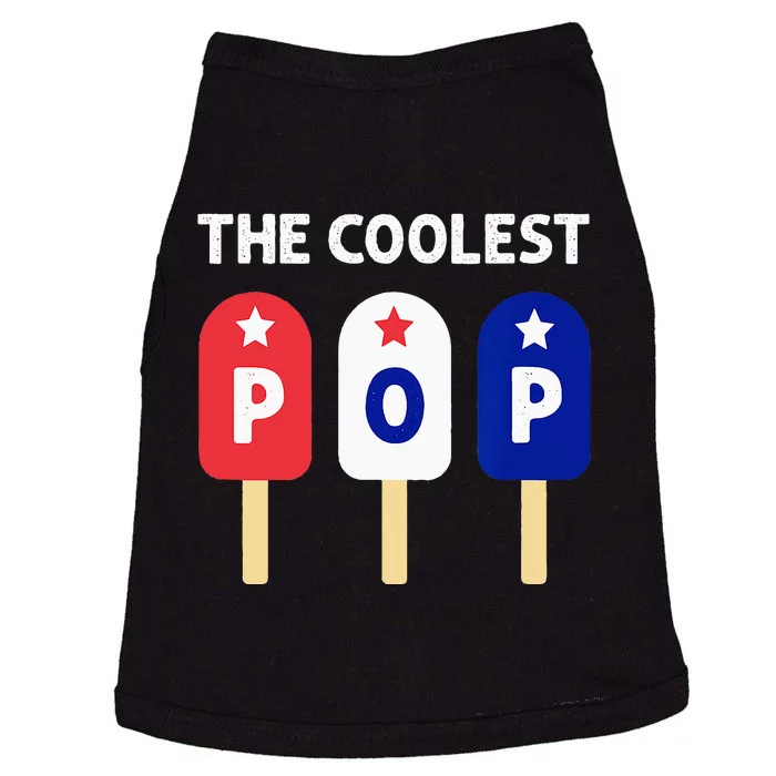 The Coolest Pop Patriotic Red White Blue Popsicle Dad Doggie Tank