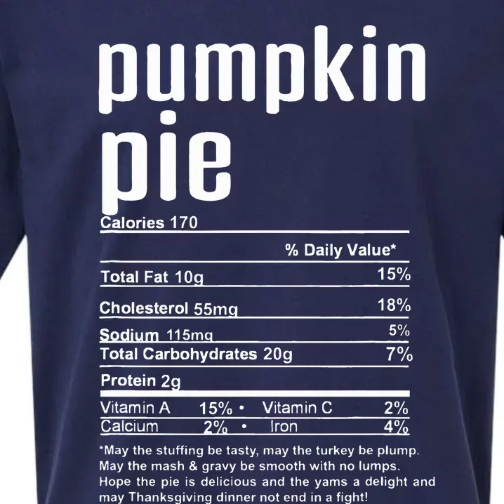 Thanksgiving Christmas Pumpkin Pie Nutritional Facts Sueded Cloud Jersey T-Shirt