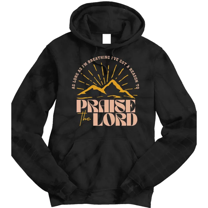 Trendy Christian Praise The Lord Bible Verse Design Tie Dye Hoodie