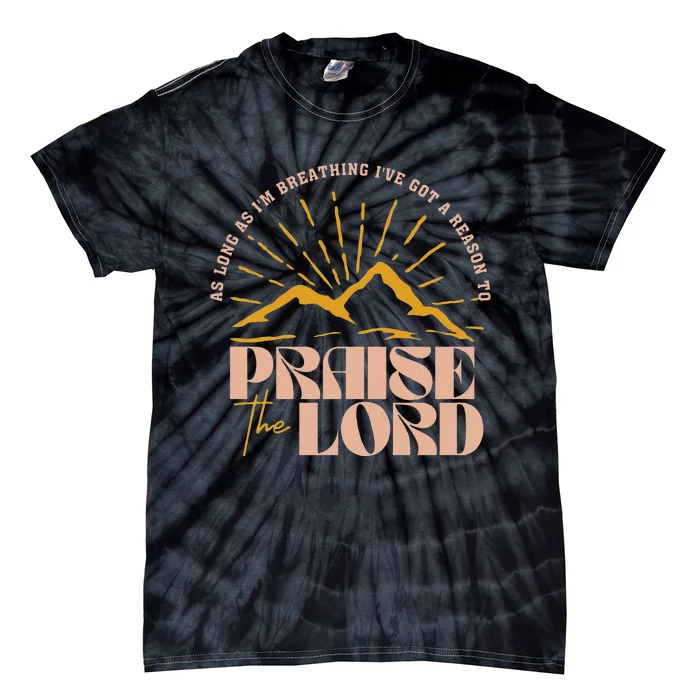 Trendy Christian Praise The Lord Bible Verse Design Tie-Dye T-Shirt