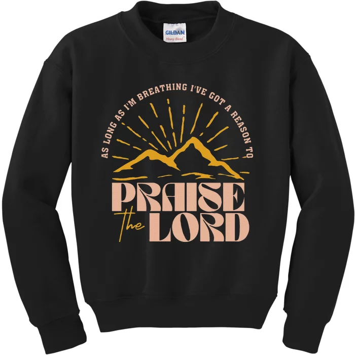 Trendy Christian Praise The Lord Bible Verse Design Kids Sweatshirt