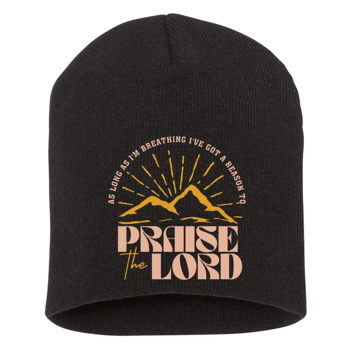 Trendy Christian Praise The Lord Bible Verse Design Short Acrylic Beanie