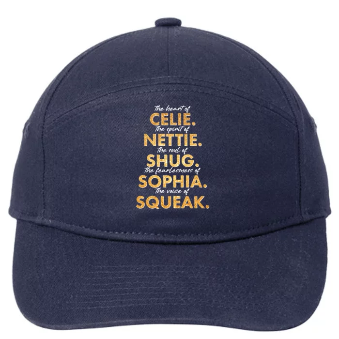 Celie Nettie Shug Sophia Squeak 7-Panel Snapback Hat