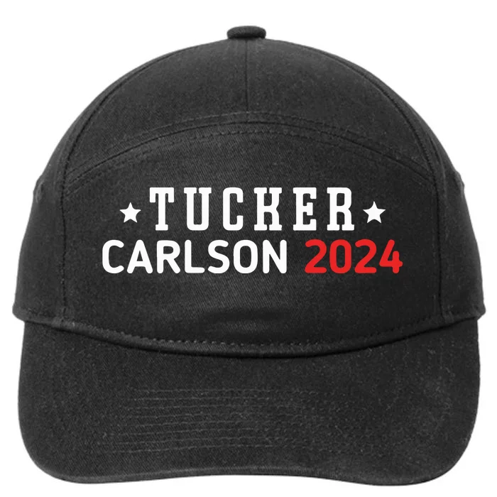 Tucker Carlson Political 2024 Election President 7-Panel Snapback Hat