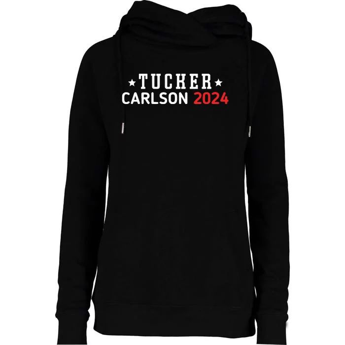 Tucker Carlson Political 2024 Election President Womens Funnel Neck Pullover Hood