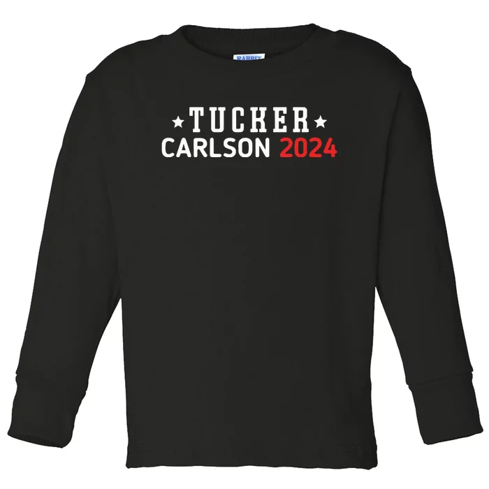 Tucker Carlson Political 2024 Election President Toddler Long Sleeve Shirt