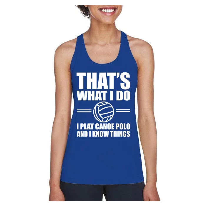 Team Canoe Polo Outfit Love Water Sports Gift Women's Racerback Tank