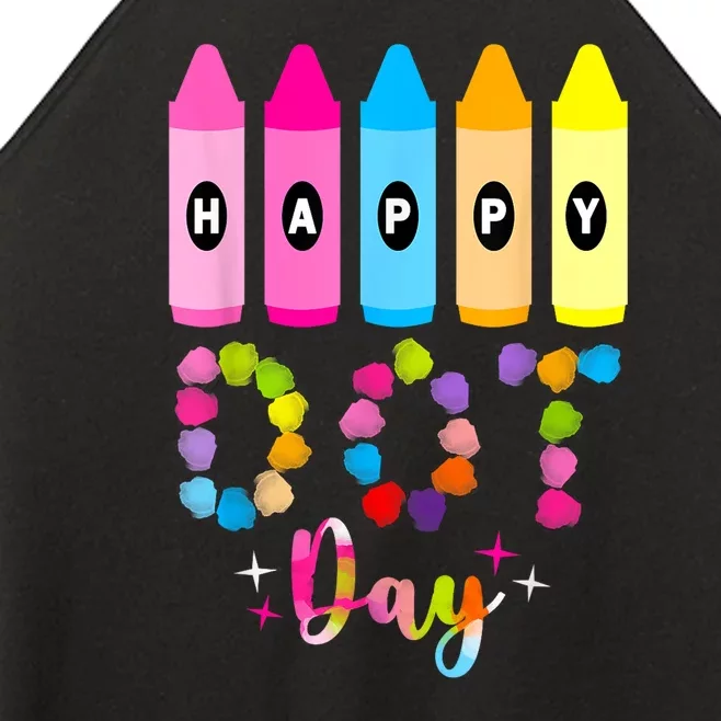 Teacher Colorful Polka Dot Day Happy Dot Day 2024 Gift Women’s Perfect Tri Rocker Tank