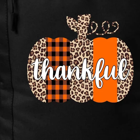 Thankful Cheetah Plaid Pumpkin Cute Holiday Daily Commute Backpack