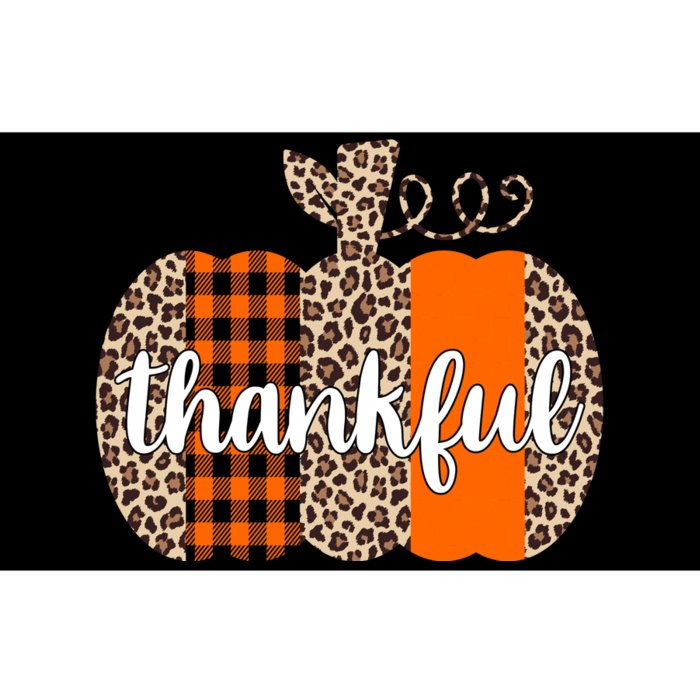 Thankful Cheetah Plaid Pumpkin Cute Holiday Bumper Sticker