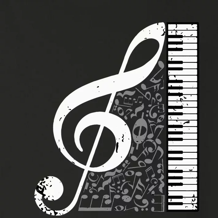 Treble Clef Piano Musical Notes Pianist Musician Instrument Toddler Long Sleeve Shirt