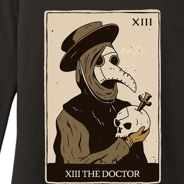 Tarot Card Plague Medical Doctor Magic Occult Womens CVC Long Sleeve Shirt