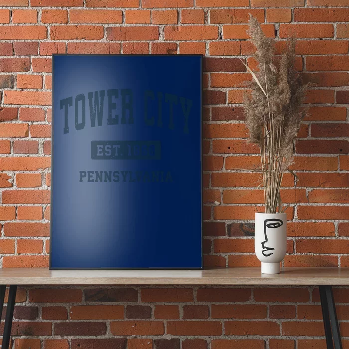 Tower City Pennsylvania PA Vintage Athletic Sports Design Poster