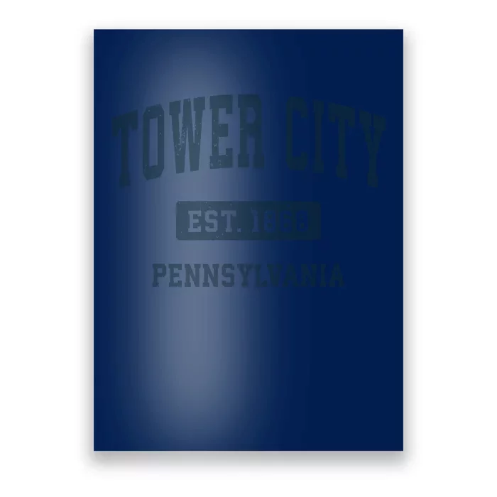 Tower City Pennsylvania PA Vintage Athletic Sports Design Poster