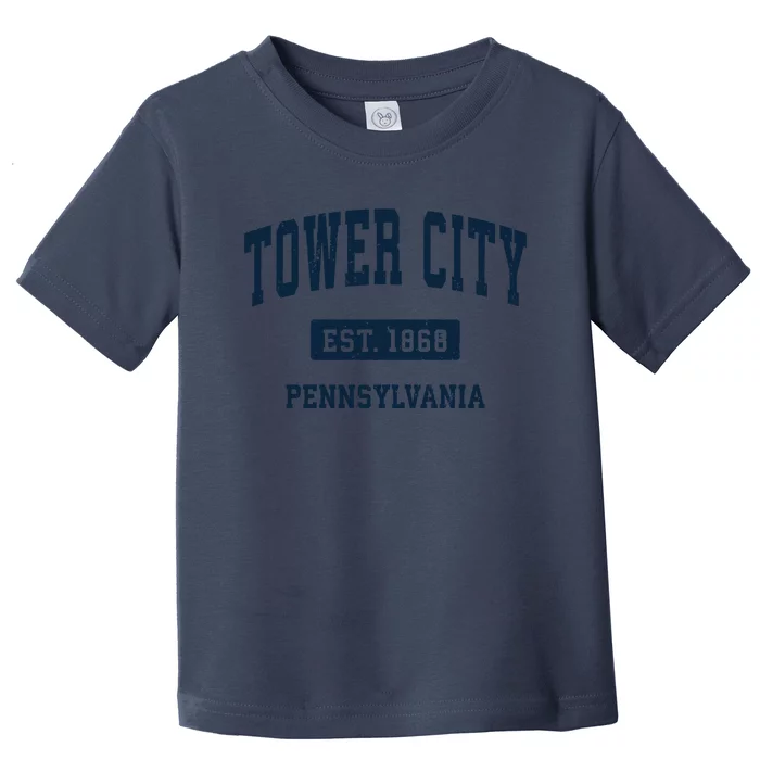 Tower City Pennsylvania PA Vintage Athletic Sports Design Toddler T-Shirt