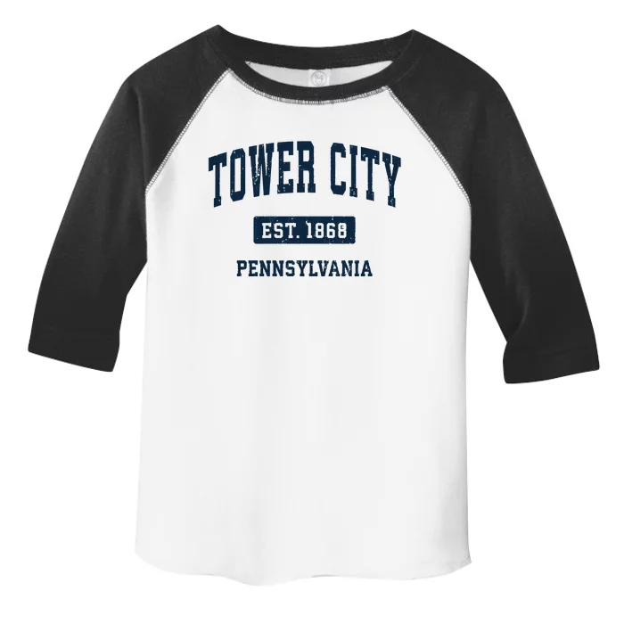 Tower City Pennsylvania PA Vintage Athletic Sports Design Toddler Fine Jersey T-Shirt