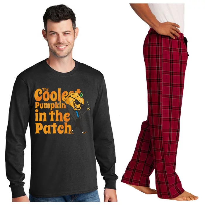 The Coolest Pumpkin In The Patch Pumpkin Halloween Long Sleeve Pajama Set