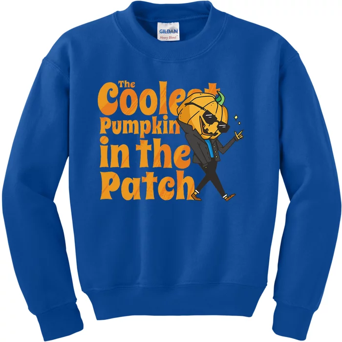 The Coolest Pumpkin In The Patch Pumpkin Halloween Kids Sweatshirt