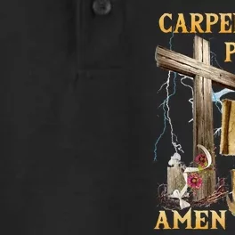 The Carpenters Prayer Christian Present Jesus Carpeting Dry Zone Grid Performance Polo