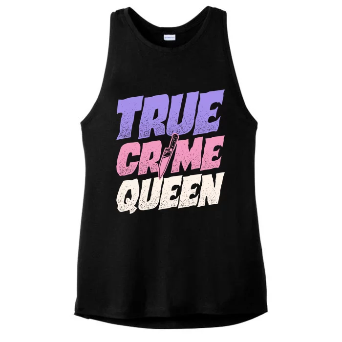 True Crime Queen Gift Ladies Tri-Blend Wicking Tank