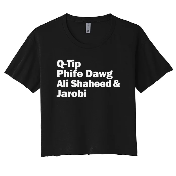 TRIBE CALLED QUEST NAMES Women's Crop Top Tee