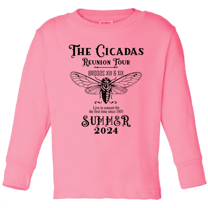 The Cicadas Reunion Summer 2024 Toddler Long Sleeve Shirt