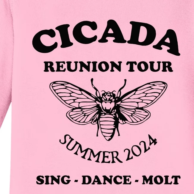 The Cicada Reunion U.S 2024 Cicada Concert Fest Lover Baby Long Sleeve Bodysuit