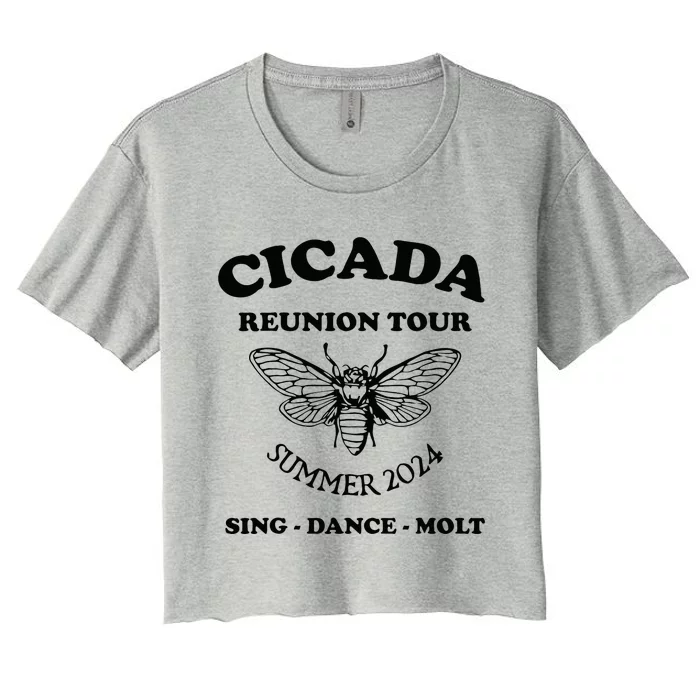 The Cicada Reunion U.S 2024 Cicada Concert Fest Lover Women's Crop Top Tee