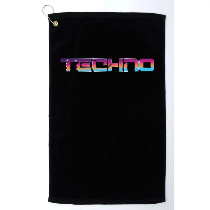 Techno Colorful Rave Dj EDM Festival Raver Platinum Collection Golf Towel