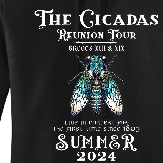 The Cicada Reunion U.S 2024 Cicada Concert Fest Lover Women's Pullover Hoodie