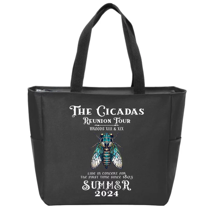 The Cicada Reunion U.S 2024 Cicada Concert Fest Lover Zip Tote Bag