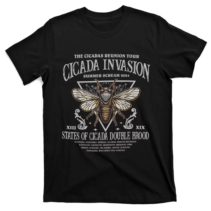 The Cicadas Reunion Cicadas Invasion Summer Scream 2024 T-Shirt