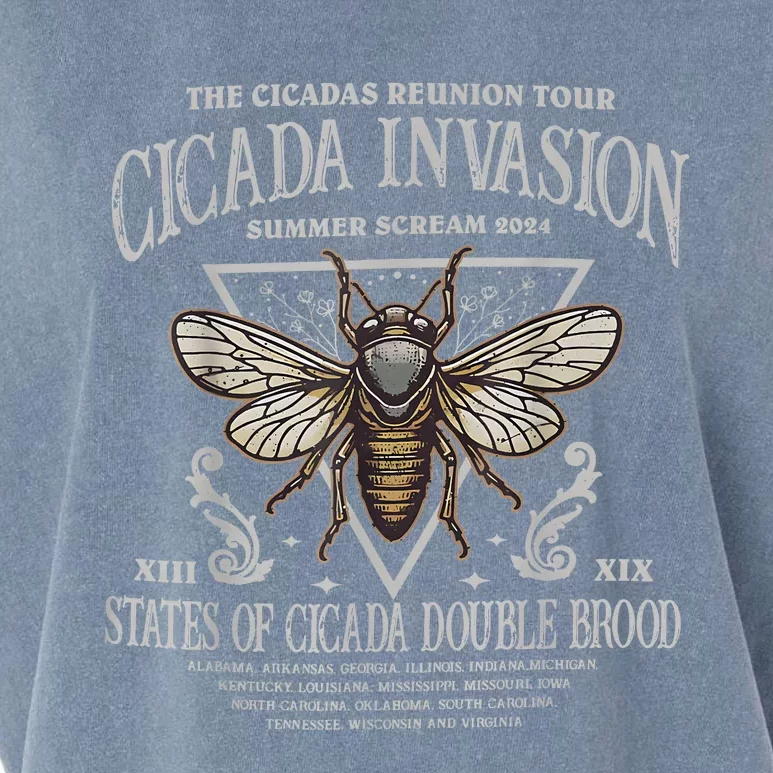 The Cicadas Reunion Cicadas Invasion Summer Scream 2024 Garment-Dyed Women's Muscle Tee