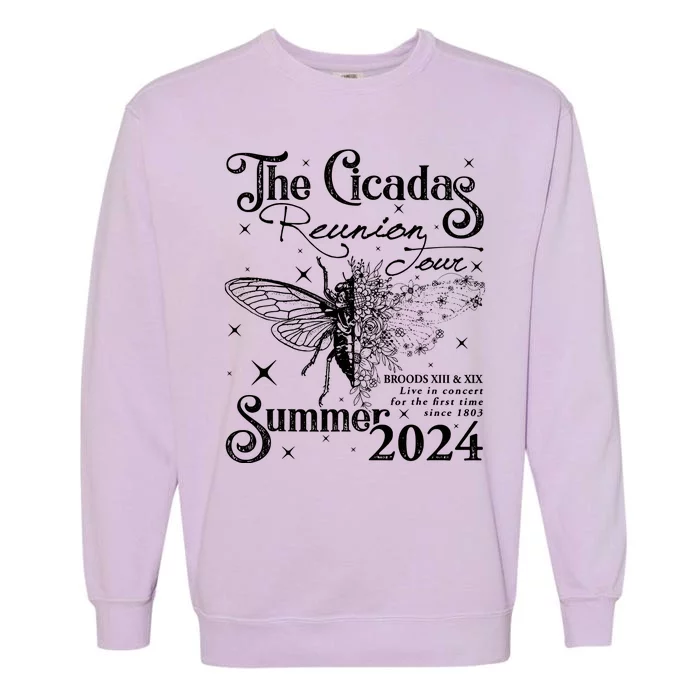 The Cicadas Reunion Summer 2024 Cicada Nature Lover Garment-Dyed Sweatshirt