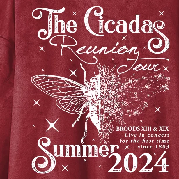 The Cicadas Reunion Summer 2024 Cicada Nature Lover Hooded Wearable Blanket