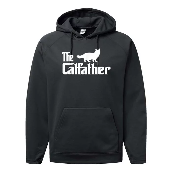 The Catfather Ragdoll Cat Lover Funny Father Cat Dad Performance Fleece Hoodie