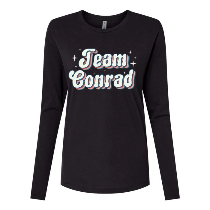 Team Conrad Retro Groovy Womens Cotton Relaxed Long Sleeve T-Shirt