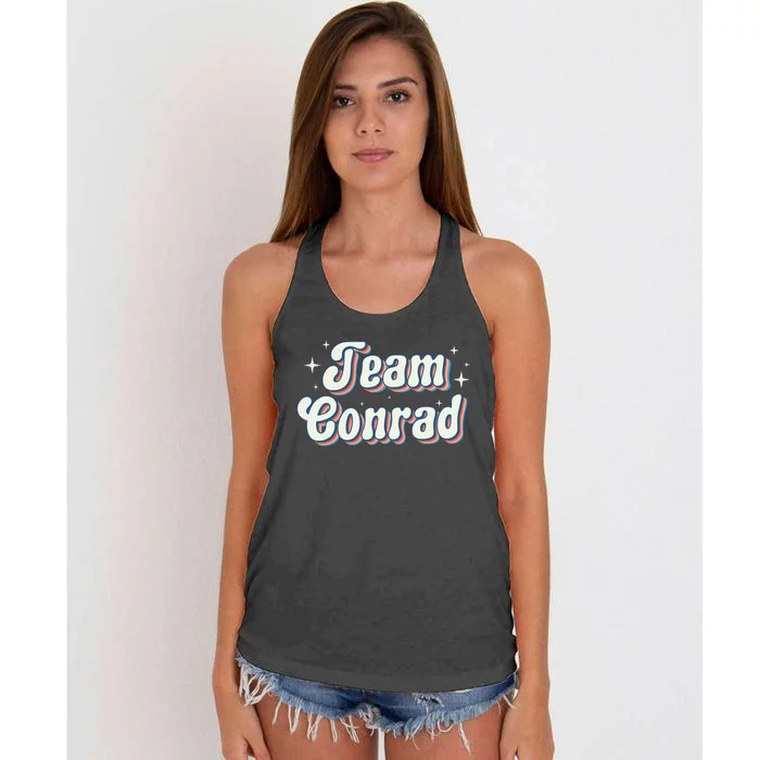 Team Conrad Retro Groovy Women's Knotted Racerback Tank