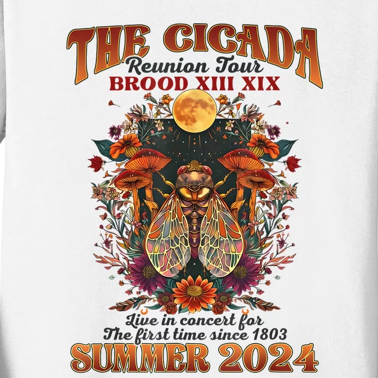 The Cicada Reunion 2024 Cicada Concert Kids Long Sleeve Shirt