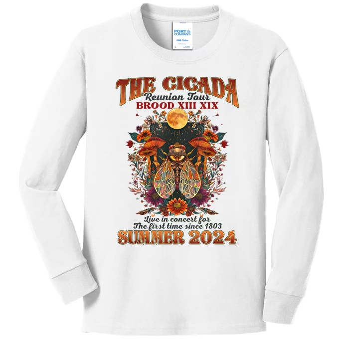 The Cicada Reunion 2024 Cicada Concert Kids Long Sleeve Shirt