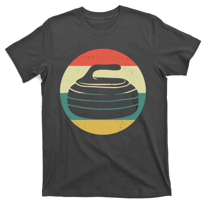 Team Curling Retro Sunset Sport T-Shirt