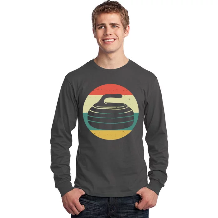 Team Curling Retro Sunset Sport Tall Long Sleeve T-Shirt