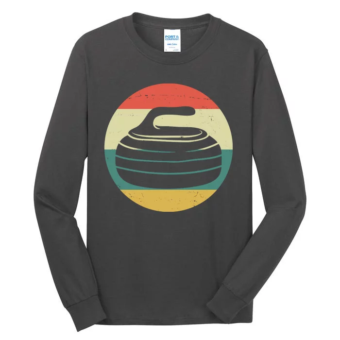 Team Curling Retro Sunset Sport Tall Long Sleeve T-Shirt