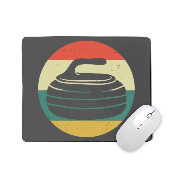 Team Curling Retro Sunset Sport Mousepad