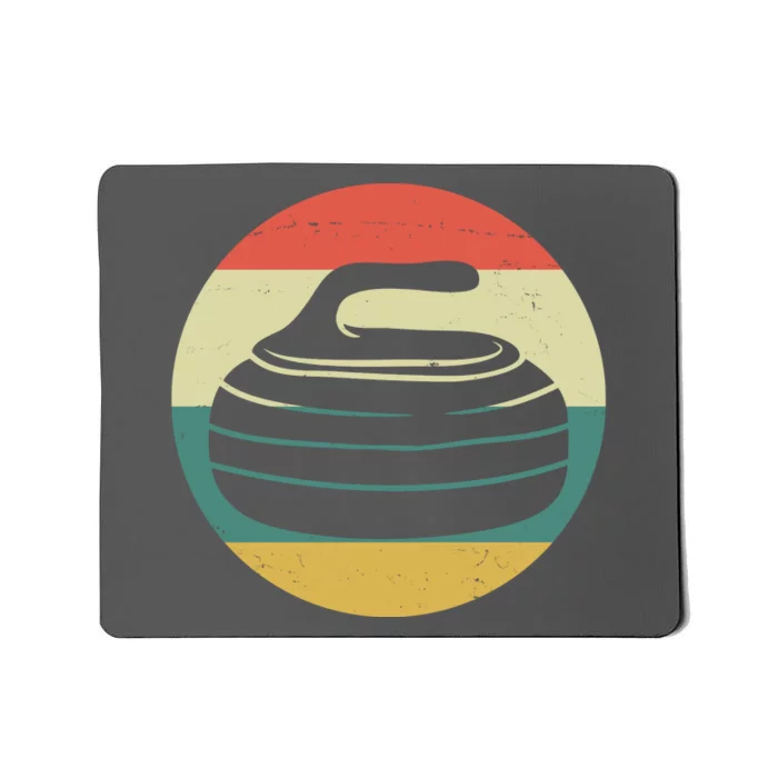 Team Curling Retro Sunset Sport Mousepad