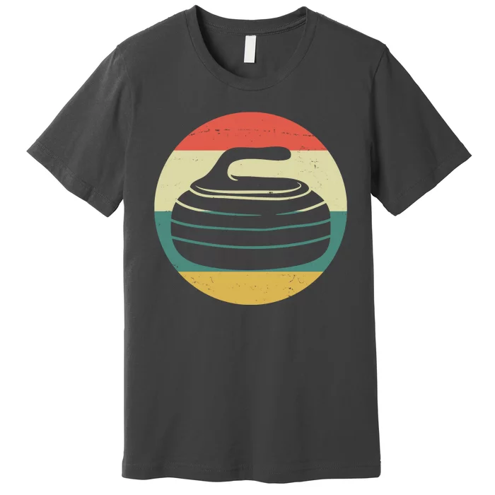 Team Curling Retro Sunset Sport Premium T-Shirt